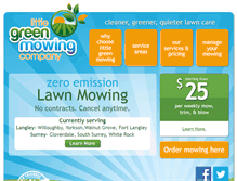 Tablet Screenshot of littlegreenmowing.com